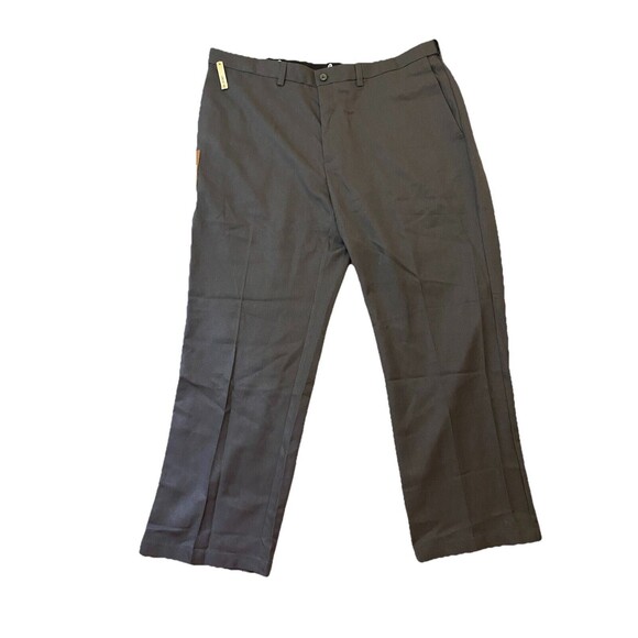 Haggar Men's Cool 18 Performance Dress Pants Classic Fit Flat Front Gray 40X29 - Picture 1 of 6